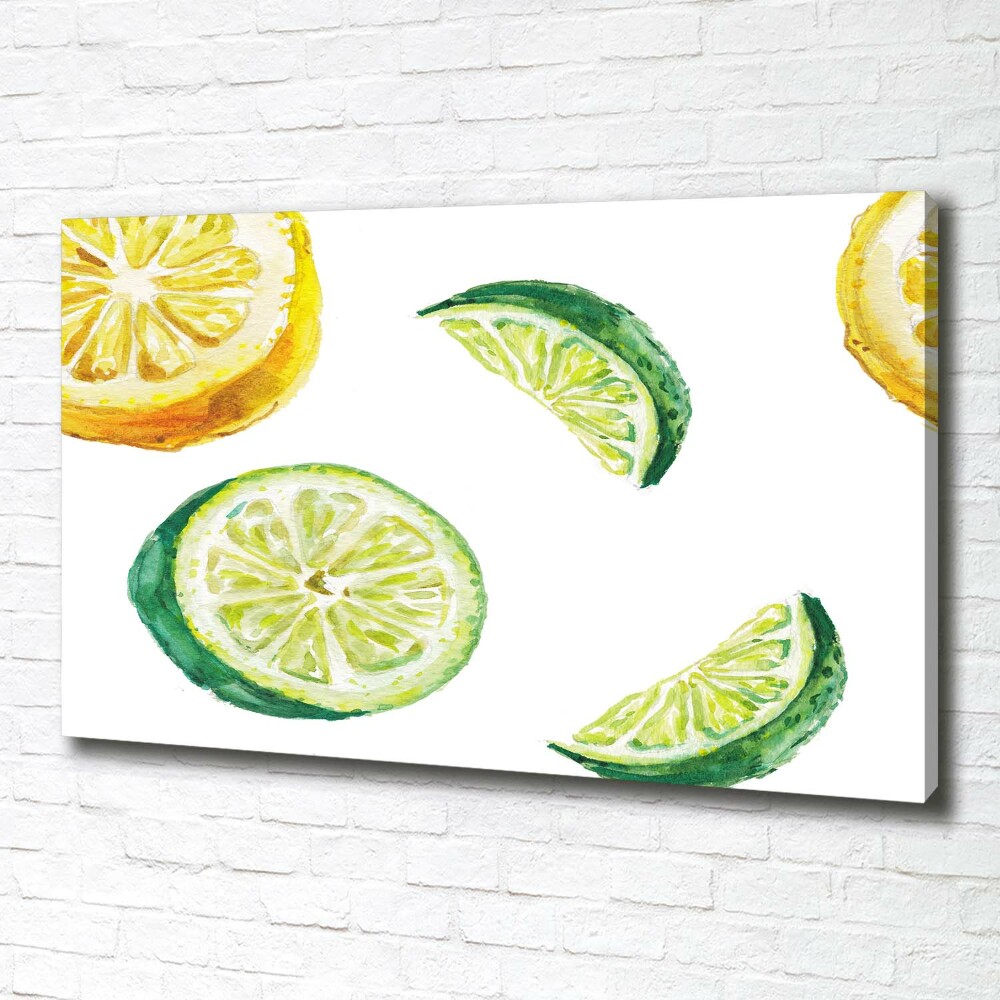 Tableau photo sur toile Citron et citron vert