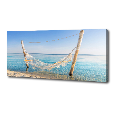 Tableau sur toile Hamac en bord de mer