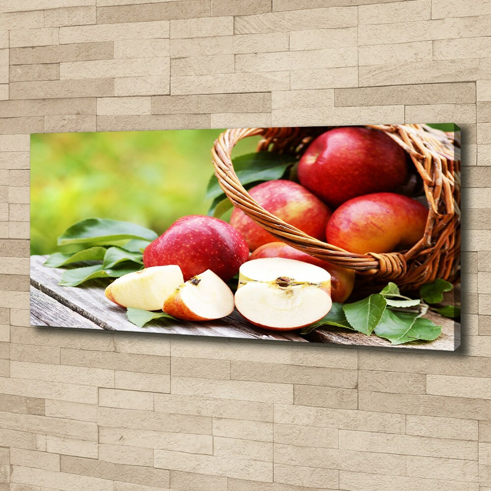 Tableau sur toile Pommes dans un panier