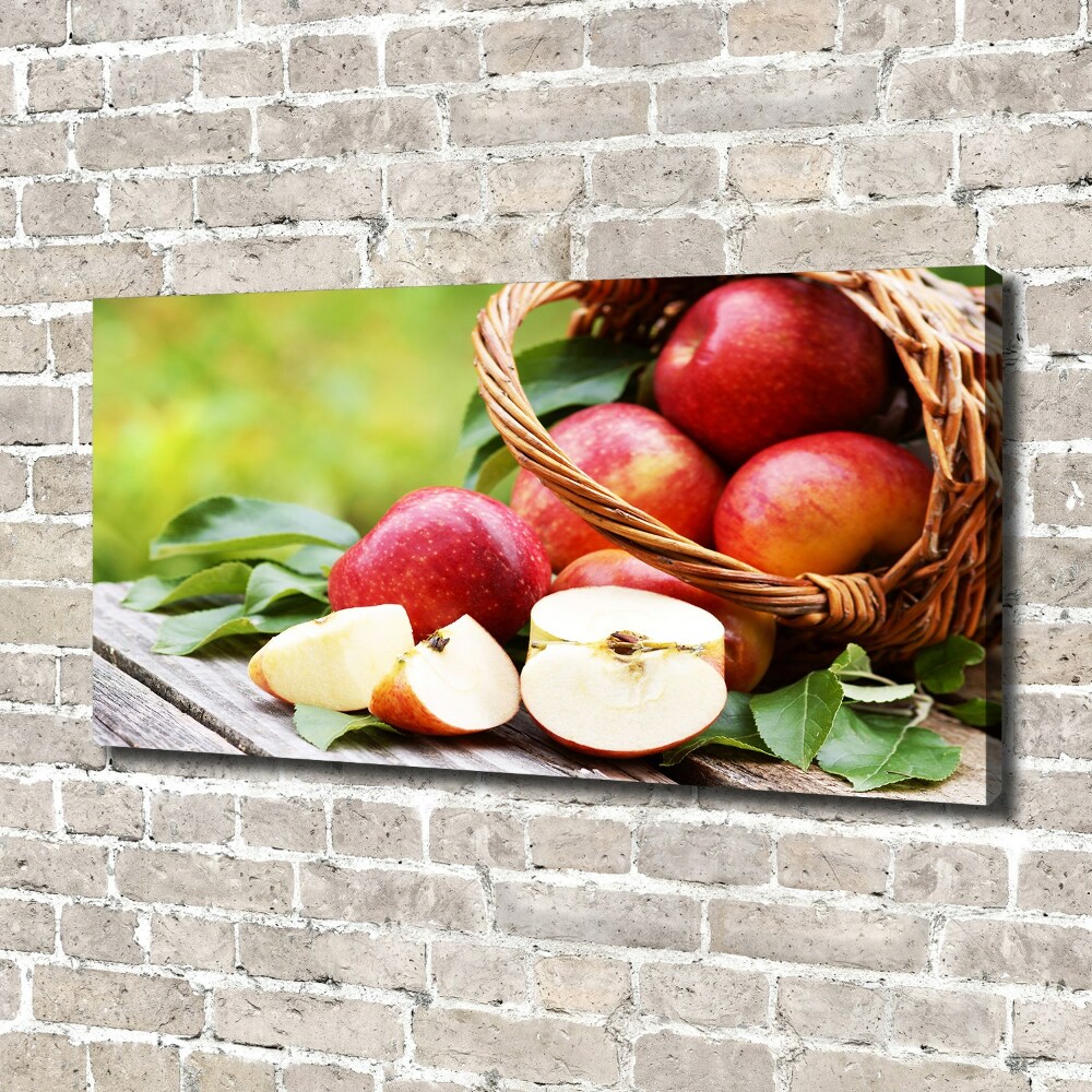 Tableau sur toile Pommes dans un panier