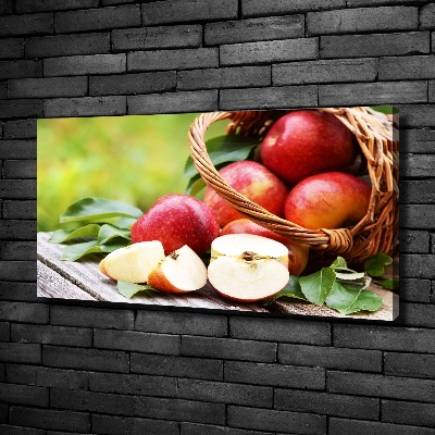 Tableau sur toile Pommes dans un panier