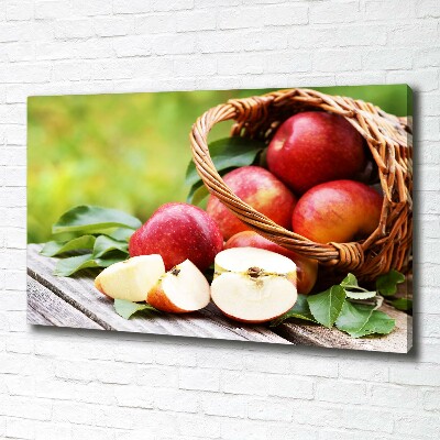 Tableau sur toile Pommes dans un panier