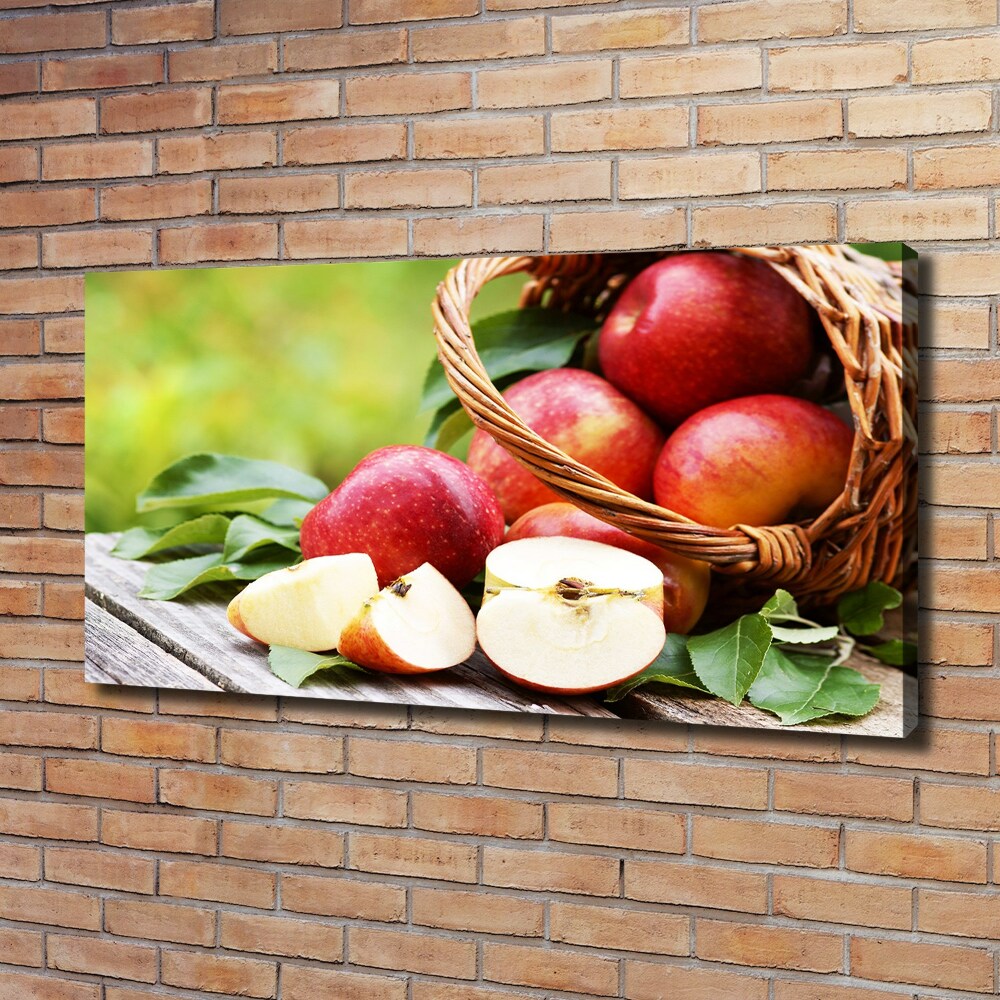 Tableau sur toile Pommes dans un panier