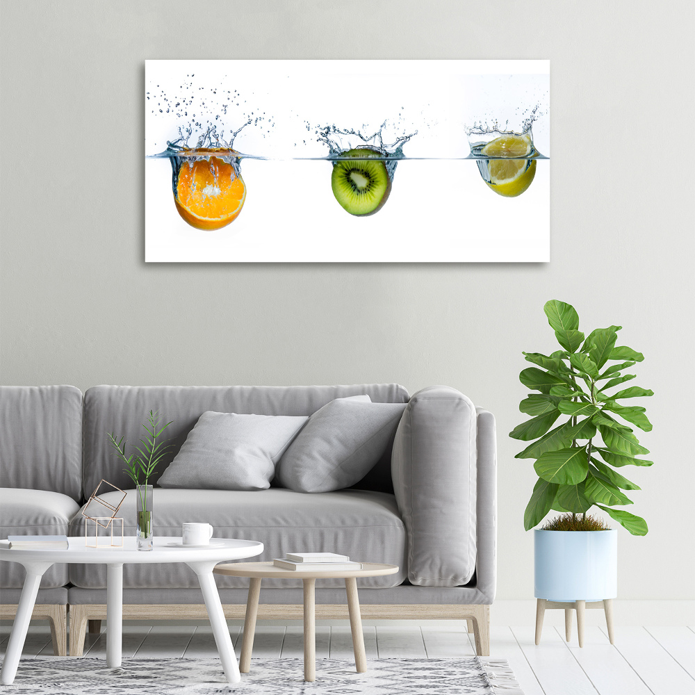 Tableau mural sur toile Fruits sous l'eau