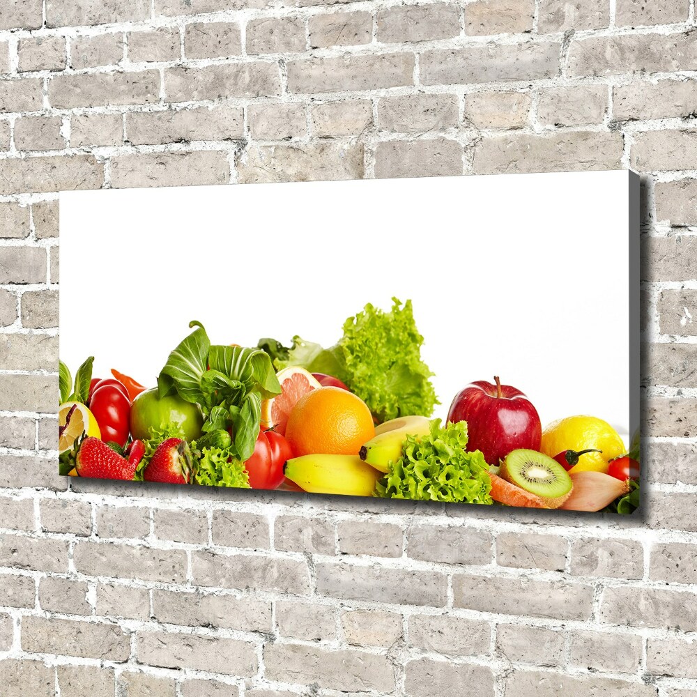 Tableau toile imprimée Légumes et fruits