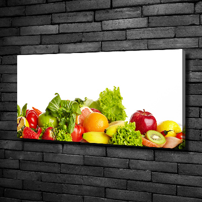 Tableau toile imprimée Légumes et fruits