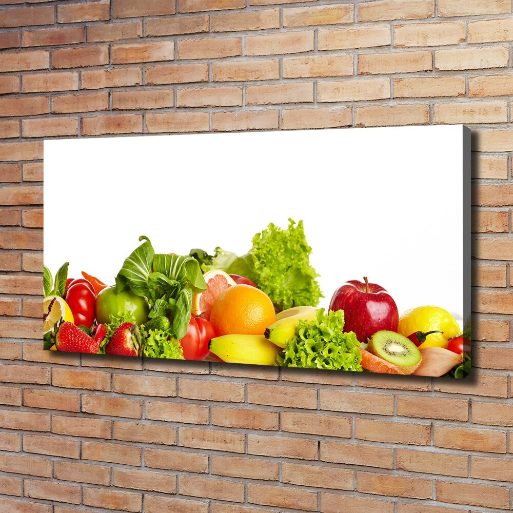 Tableau toile imprimée Légumes et fruits