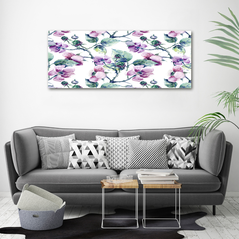 Tableau imprimé sur toile Fleurs de mûres