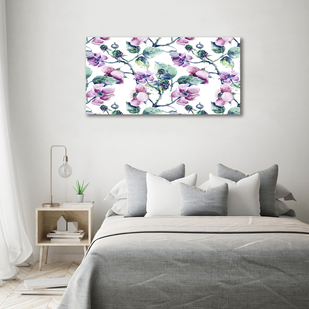 Tableau imprimé sur toile Fleurs de mûres