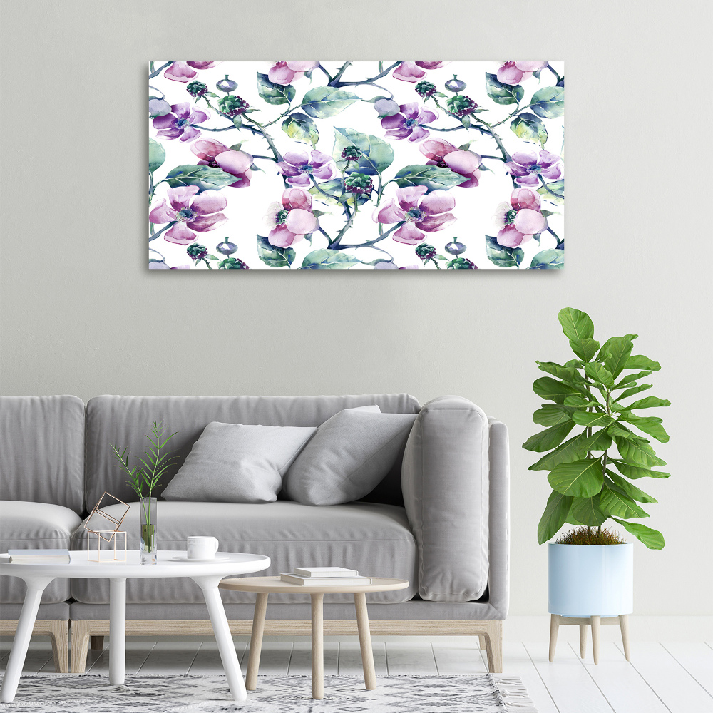 Tableau imprimé sur toile Fleurs de mûres