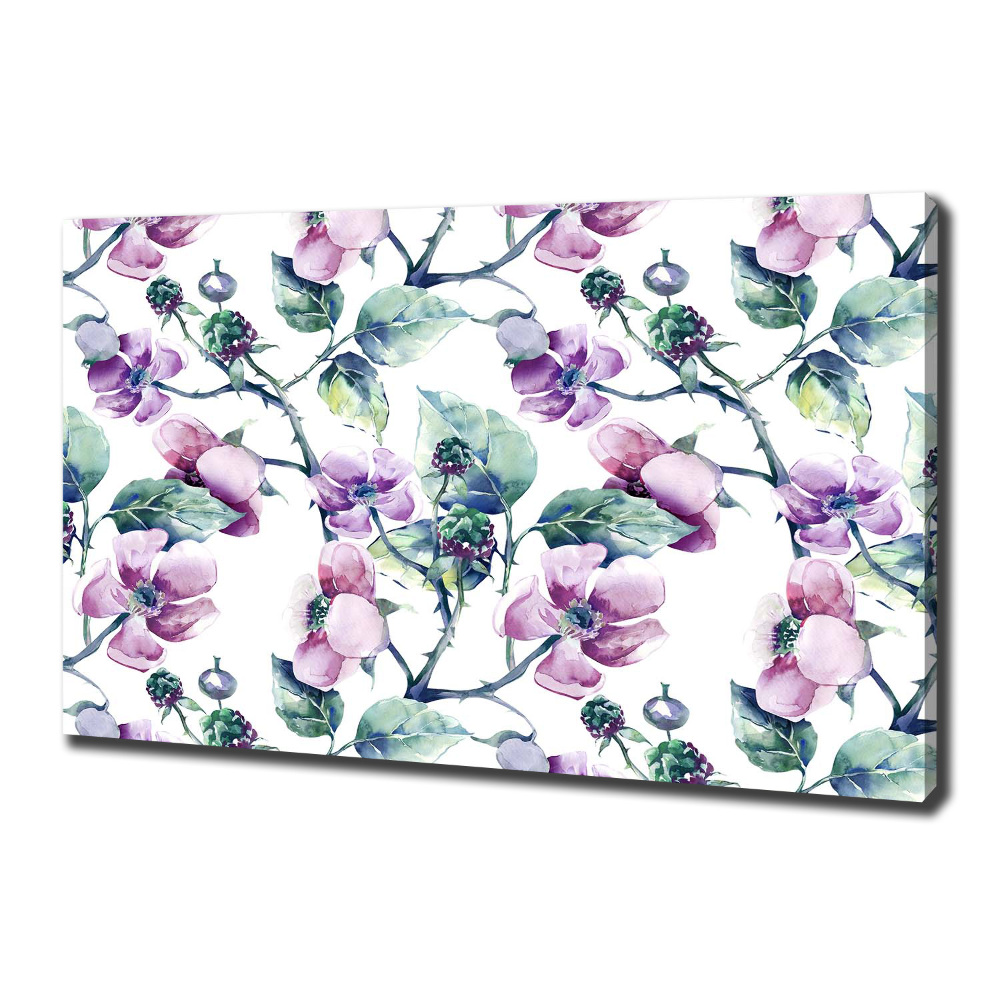 Tableau imprimé sur toile Fleurs de mûres