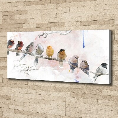 Tableau sur toile Oiseaux sur une branche