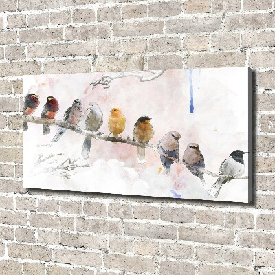 Tableau sur toile Oiseaux sur une branche