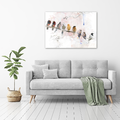 Tableau sur toile Oiseaux sur une branche