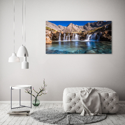 Tableau mural sur toile Chute d'eau dans les montagnes