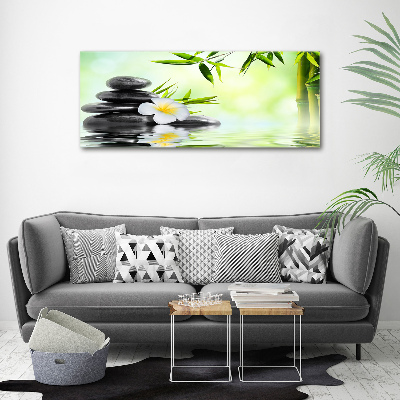 Tableau photo sur toile Plumeria et bambou