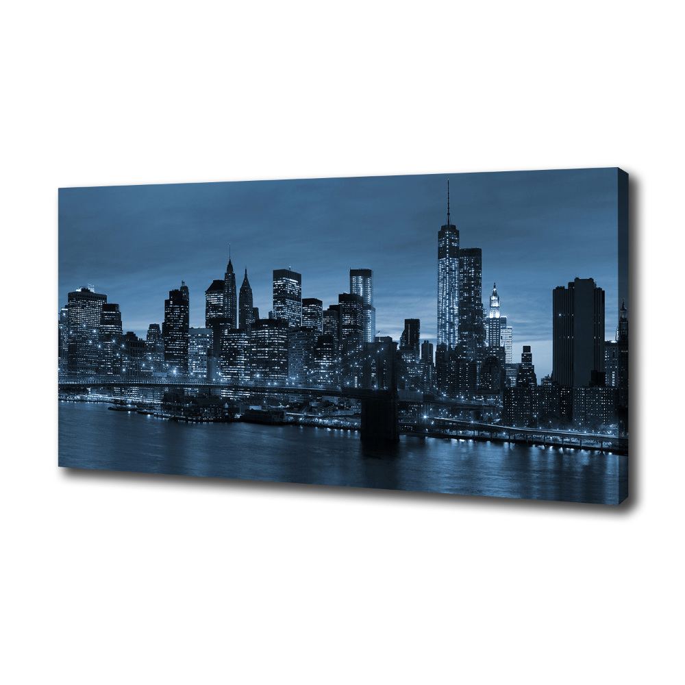 Tableau imprimé sur toile New York la nuit