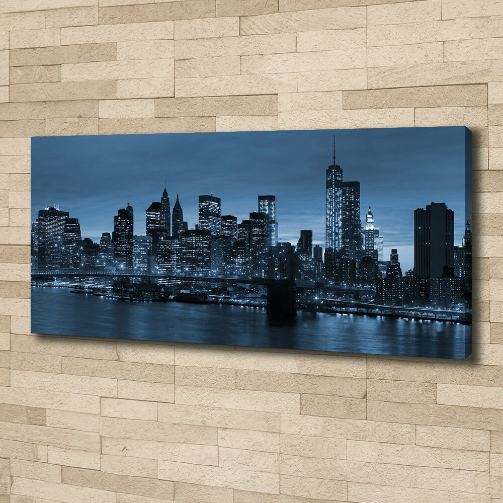 Tableau imprimé sur toile New York la nuit