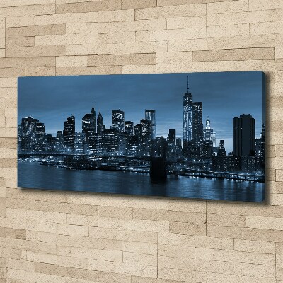 Tableau imprimé sur toile New York la nuit