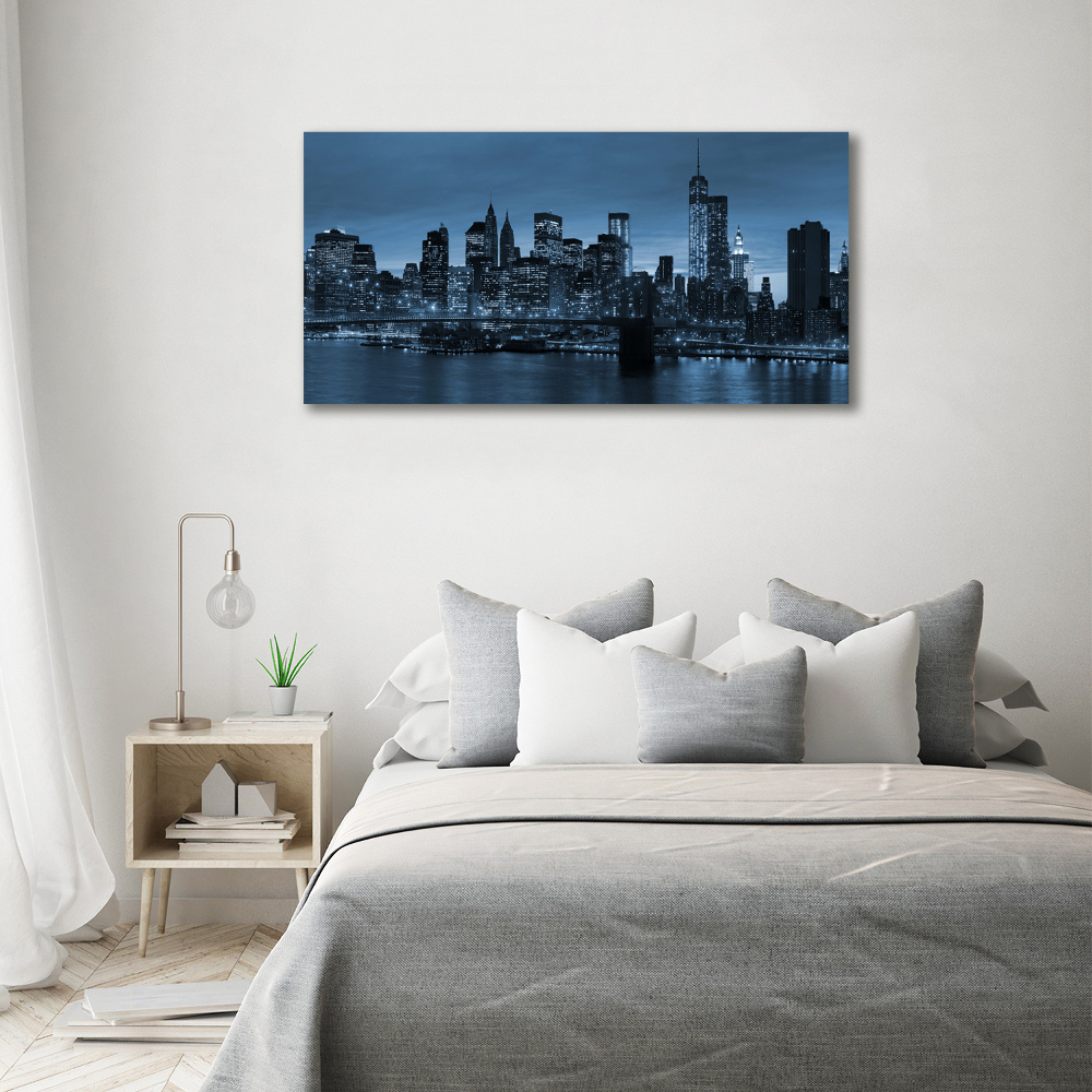 Tableau imprimé sur toile New York la nuit