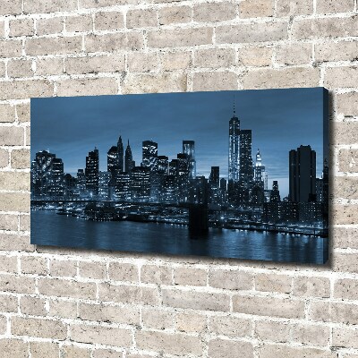 Tableau imprimé sur toile New York la nuit