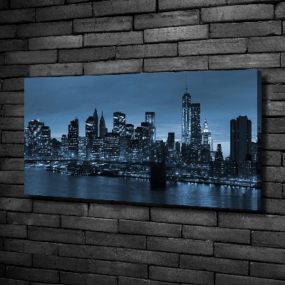 Tableau imprimé sur toile New York la nuit