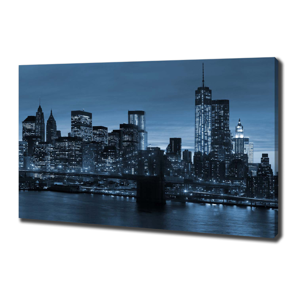 Tableau imprimé sur toile New York la nuit