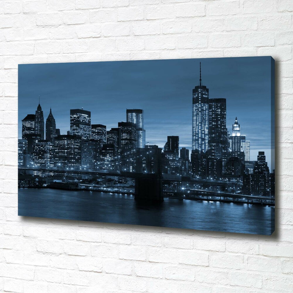 Tableau imprimé sur toile New York la nuit