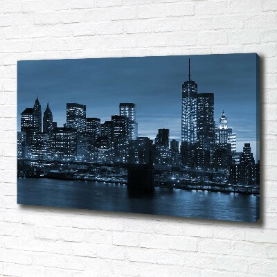 Tableau imprimé sur toile New York la nuit