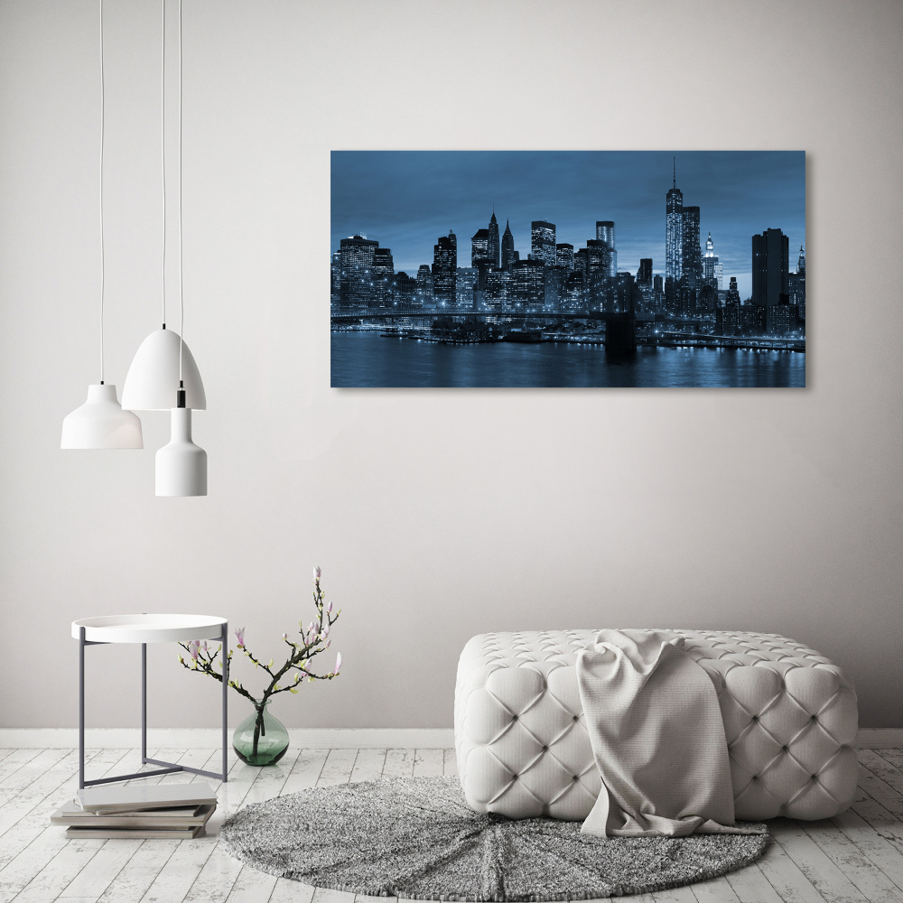 Tableau imprimé sur toile New York la nuit