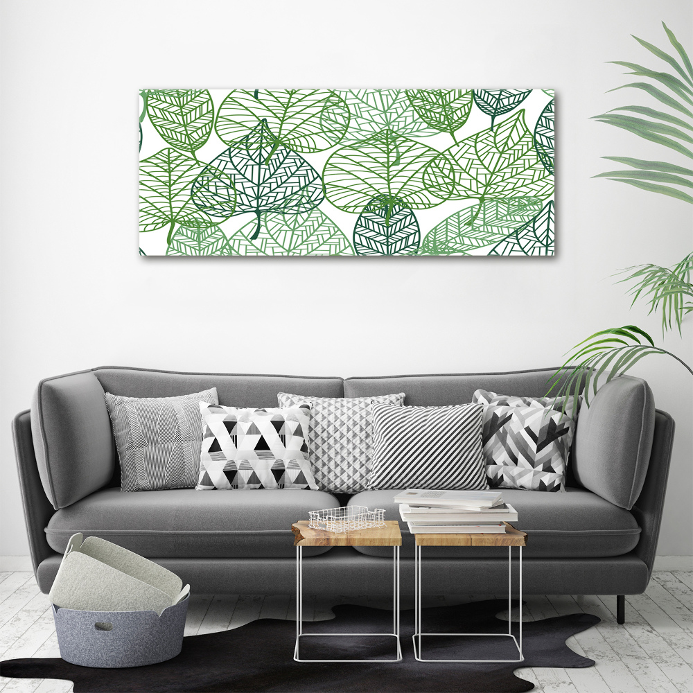 Tableau photo sur toile Motif des feuilles vertes