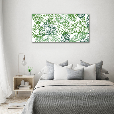 Tableau photo sur toile Motif des feuilles vertes