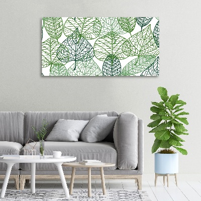 Tableau photo sur toile Motif des feuilles vertes