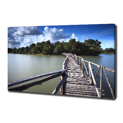 Tableau imprimé sur toile Pont en bois