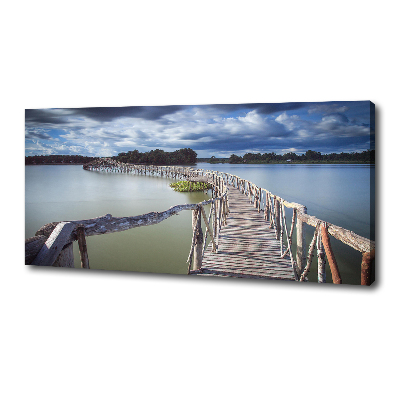 Tableau sur toile Pont en bois