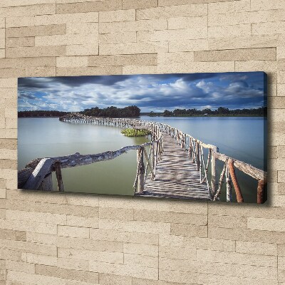 Tableau sur toile Pont en bois