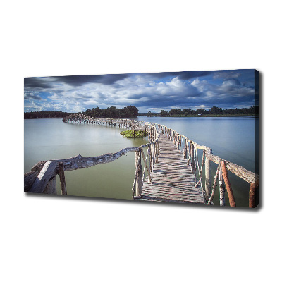 Tableau sur toile Pont en bois