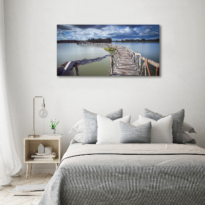 Tableau sur toile Pont en bois