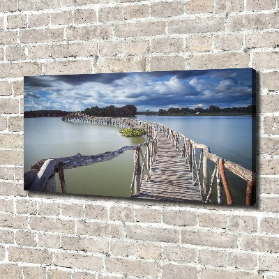 Tableau sur toile Pont en bois