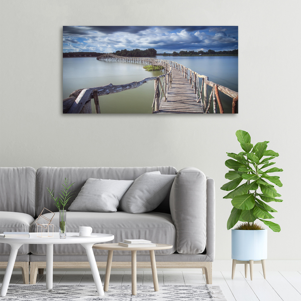 Tableau sur toile Pont en bois