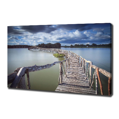 Tableau sur toile Pont en bois