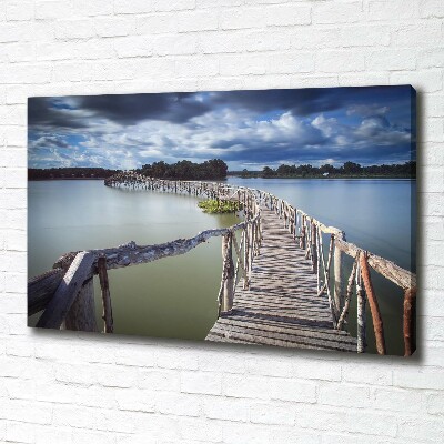 Tableau sur toile Pont en bois