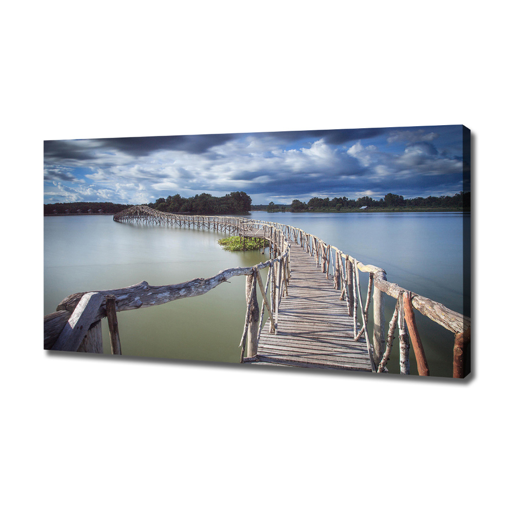 Tableau sur toile Pont en bois