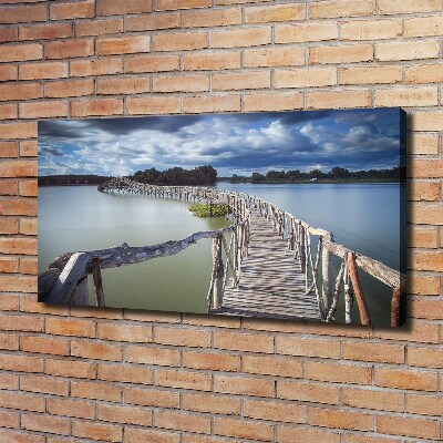 Tableau sur toile Pont en bois