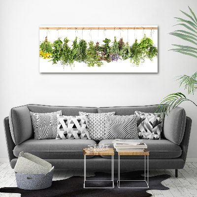 Tableau toile imprimée Herbes sur une ficelle