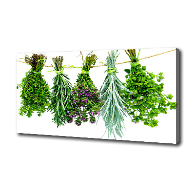 Tableau sur toile Herbes sur une ficelle