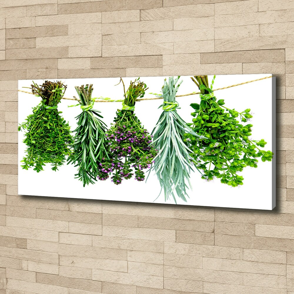 Tableau sur toile Herbes sur une ficelle