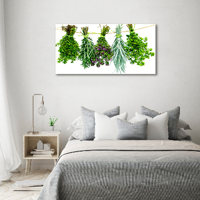 Tableau sur toile Herbes sur une ficelle