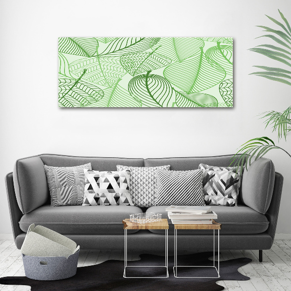 Tableau toile imprimée Feuilles à motifs