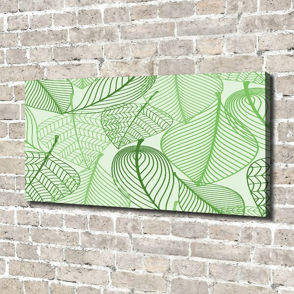 Tableau toile imprimée Feuilles à motifs